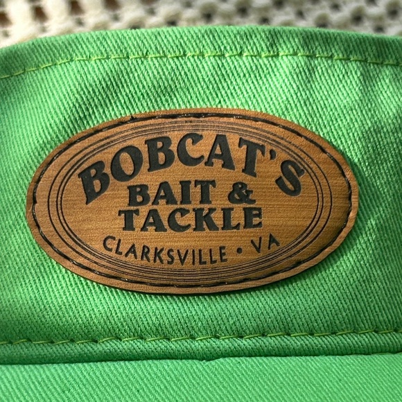 Bobcat’s Fishing Visor Adult Adjustable Logo Leather Green Clarkesville, VA NEW main image 7